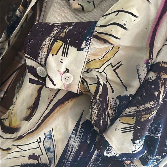 Zara Abstract Long Sleeve Dress 2pc Skirt and Top - Picture 5 of 5